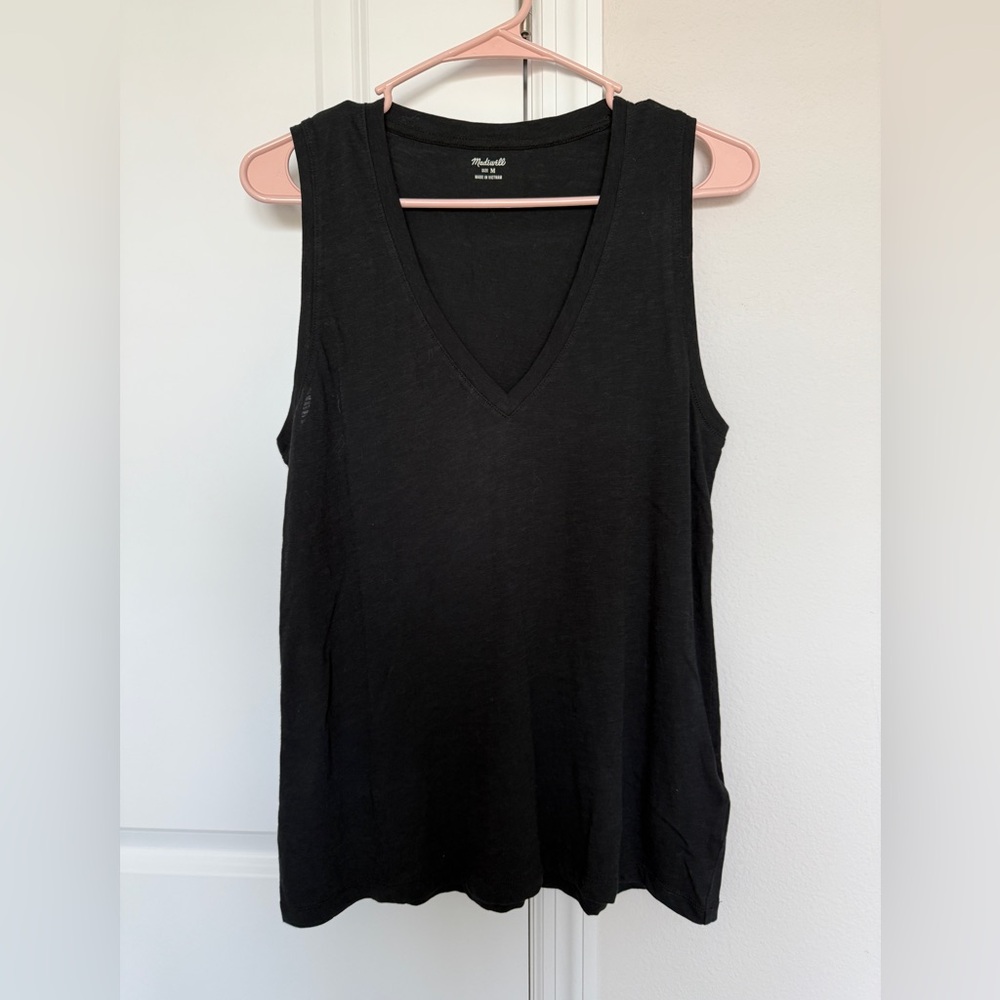 Madewell Black Sleeveless T-Shirt M